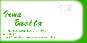 irma buella business card